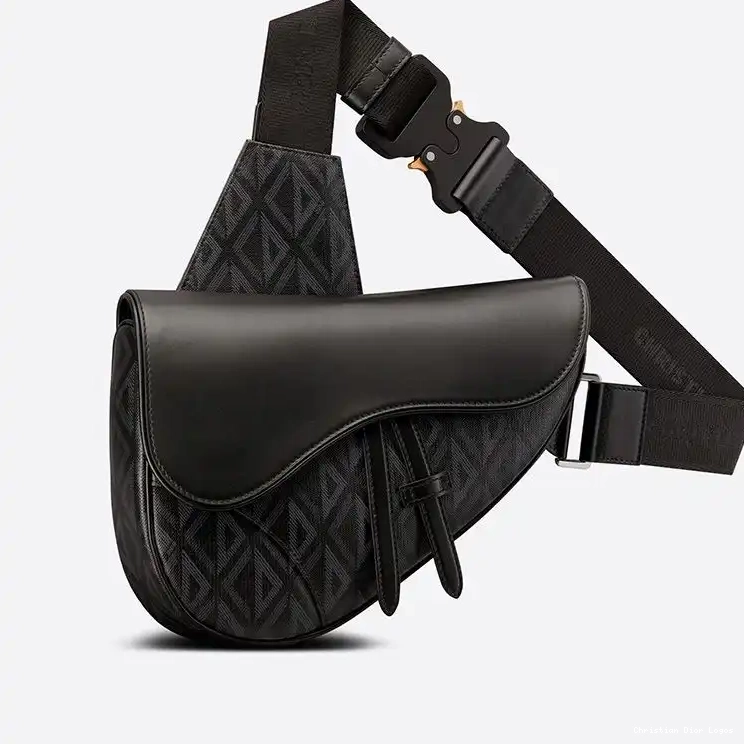 Cheap Diamond Black Motif CD Dior Canvas Crossbody Saddle 0606 Luxury